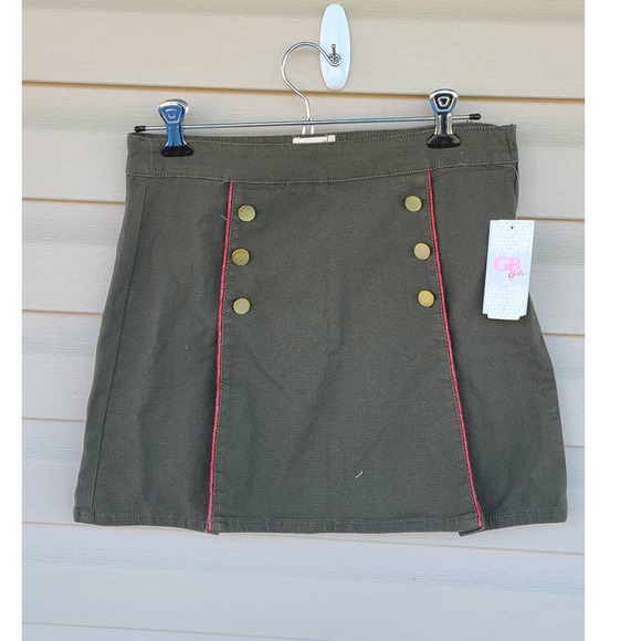NWT CB Girls Green Denim Skirt XL - Picture 1 of 6